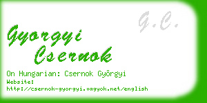 gyorgyi csernok business card