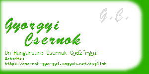 gyorgyi csernok business card